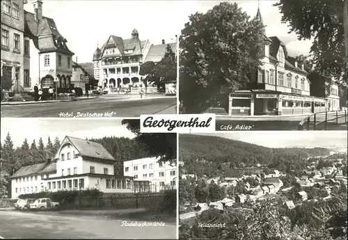 pw05097 Georgenthal Cafe Adler Hotel Deutscher Hof Radebachmuehle  Kategorie. Georgenthal Alte Ansichtskarten