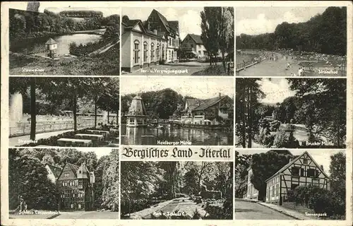 Bergisches Land Strandbad Schloss Caspersbraich Brucher Muehle