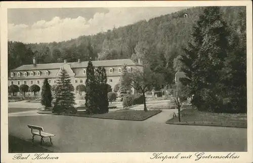 Bad Kudowa Niederschlesien Kurpark mit Goetzenschloss Kat. 