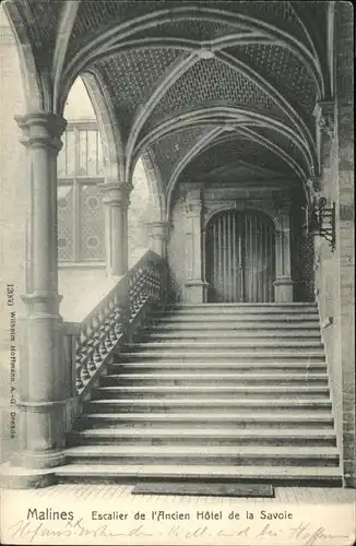 Malines Mechelen Flandre Escalier de l Ancien Hotel de la Savoie Kat. Mechelen