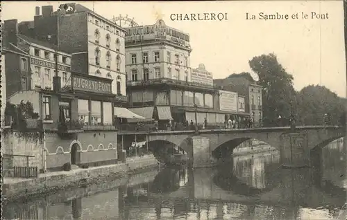 Charleroi Hainaut Wallonie La Sambre et le Pont Kat. 