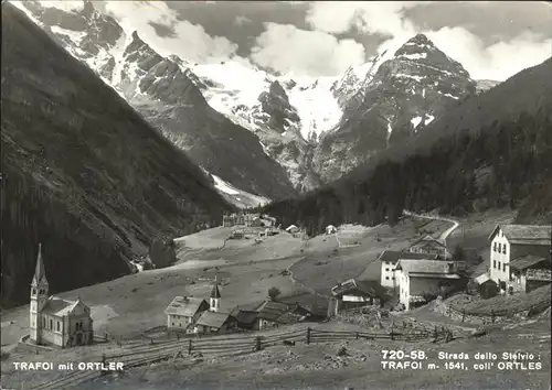 Trafoi Suedtirol Panorama mit Ortler Strada dello Stelvio Kat. 