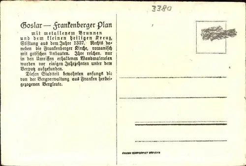 Goslar Frankenberger Plan und Kirche / Goslar /Goslar LKR