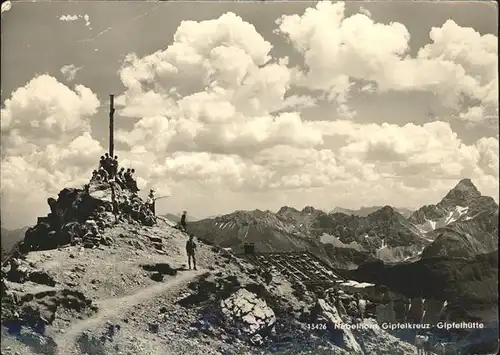 Nebelhorn Gipfelkreuz Gipfelhuette