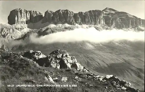 Canazei Suedtirol Gruppo Sella Cima Pordoi e Boe Sellagruppe Dolomiten Kat. 