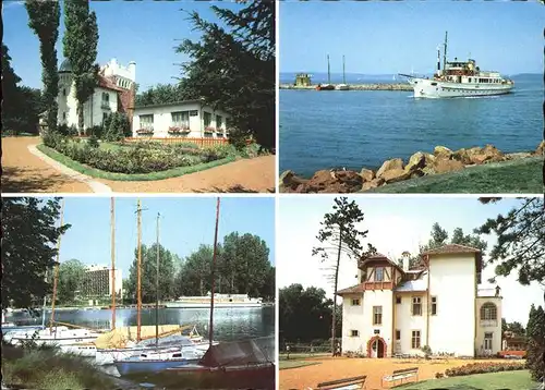 Balatonfoeldvar Teilansichten Villa Hafen Schiff