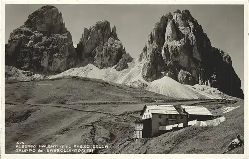 Canazei Suedtirol Albergo Valentini al Passo Sella Gruppo dei Sassolungo Dolomiti Kat. 