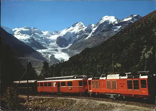 Berninabahn Morteratschgletscher  Kat. Eisenbahn