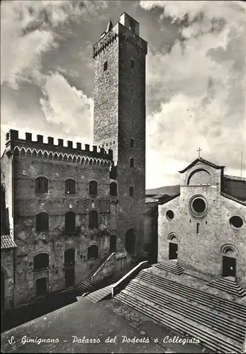 San Gimignano Palazzo del Podesta e Collegiata Kat. Italien