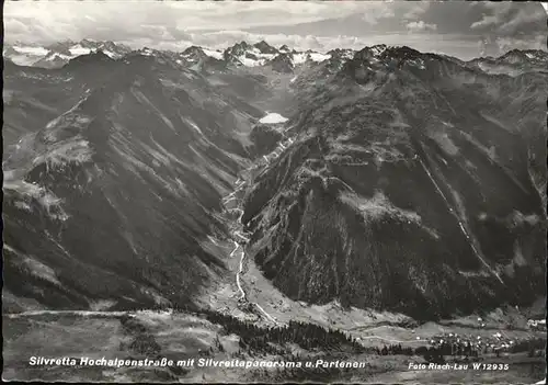 Partenen Vorarlberg Silvretta Hochalpenstrasse mit Vermunt Stausee Silvrettapanorama Kat. Gaschurn