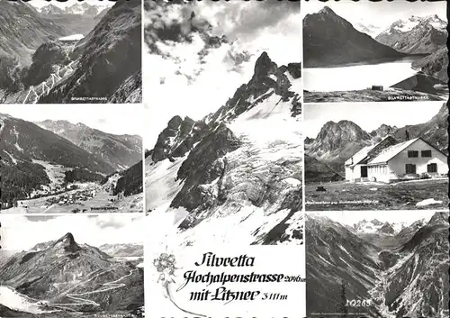 Partenen Vorarlberg Silvretta Hochalpenstrasse Vermunt Stausee Litzner Seehorngruppe Madlenerhaus Berghuette Gletscher Kat. Gaschurn