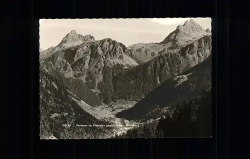 Partenen Vorarlberg Panorama gegen Valluela Montafon Kat. Gaschurn