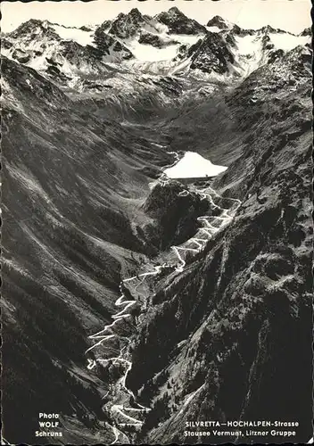 Partenen Vorarlberg Silvretta Hochalpenstrasse Vermunt Stausee Litzner Seehorngruppe Gletscher Kat. Gaschurn