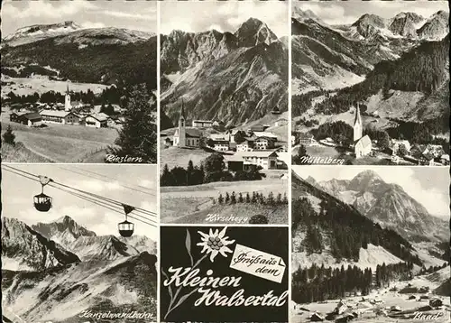 Hirschegg Kleinwalsertal Vorarlberg mit Riezlern Mittelberg Kanzelwandbahn Baad Edelweiss Kat. Mittelberg