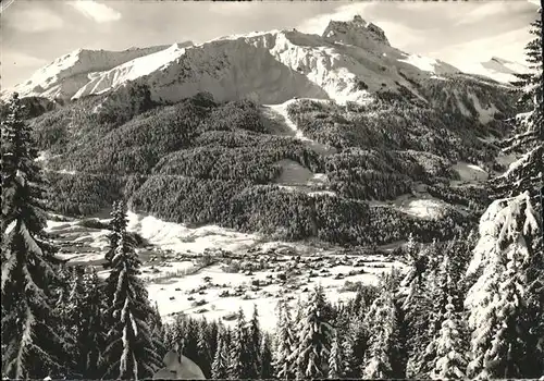 Klosters GR Panorama Luftseilbahn Klosters Gotschnagrat Parsenn Wintersportplatz Kat. Klosters