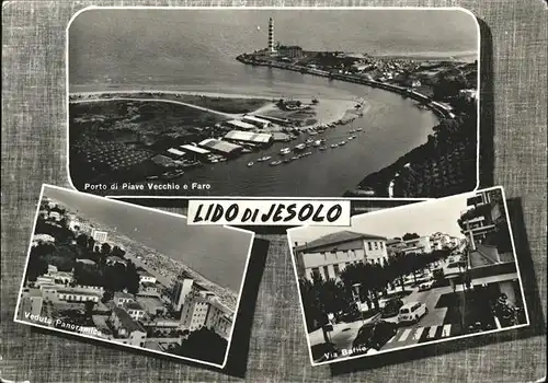 Jesolo Porto di Piave Vecchio e Faro Veduta panoramica Via Bafile Kat. Lido di Jesolo
