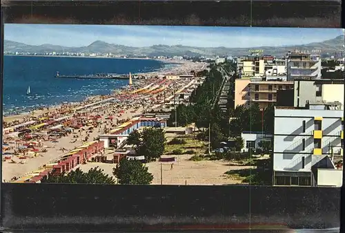 Riccione Panorama Zona Alba Strand Adriakueste Kat. Italien