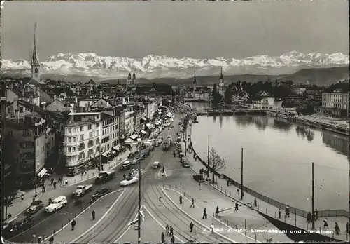 Zuerich Limmatquai Alpen / Zuerich /Bz. Zuerich City