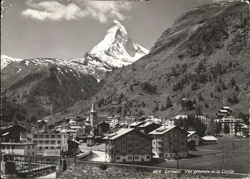 Zermatt VS Vue generale et le Cervin Matterhorn Kat. Zermatt