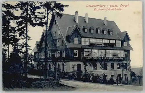 Altenberg Erzgebirge Oberbaerenburg Hotel Friedrichshoehe x 1916