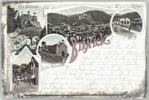 Bad Berneck Ruine Wallenrode Gasthof Stadt Bayreuth x 1897