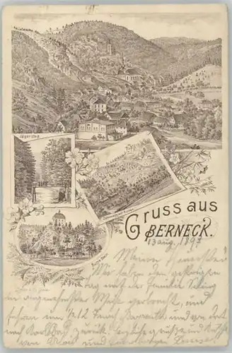Bad Berneck Ruine Stein Jaegersteg x 1897