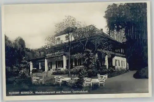 Bad Berneck Restaurant Gertrudslust * 1930
