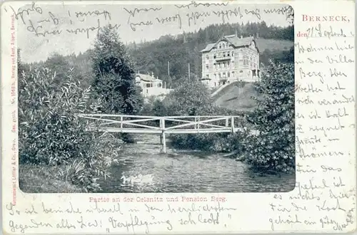 Bad Berneck  Pension Berg Oelsnitz x 1903