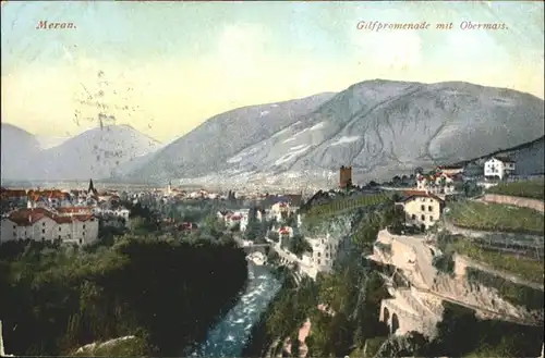 Meran Gilfpromenade Obermais / Italien /