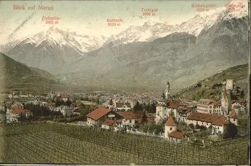 Meran Aussicht Zielspitze Rotheck Tschigat  / Italien /