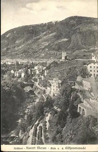 Meran Blick von der Gilfpromenade  / Italien /