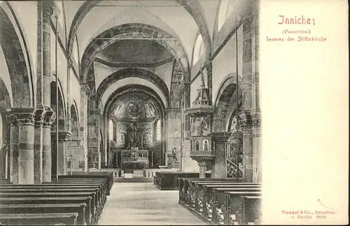 Innichen Suedtirol Inneres der Stiftskirche / San Candido Innichen Pustertal /Trentino Suedtirol