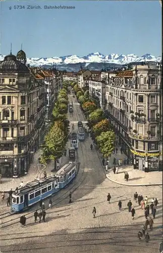 Zuerich Bahnhofstrasse Strassenbahn  / Zuerich /Bz. Zuerich City