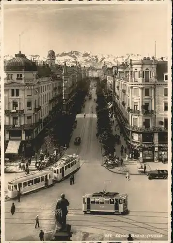 Zuerich Bahnhofstrasse Strassenbahn  / Zuerich /Bz. Zuerich City