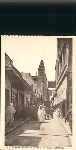 Tanger Rue Siaghins Eglise Catholique / Marokko /