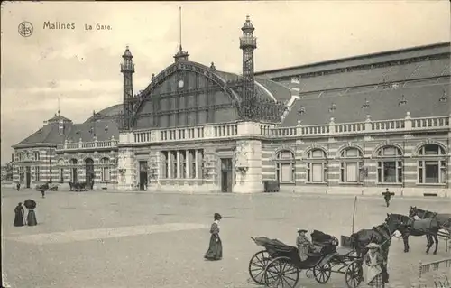 Malines Mechelen Flandre La Gare Kutsche  / Mechelen /Antwerpen