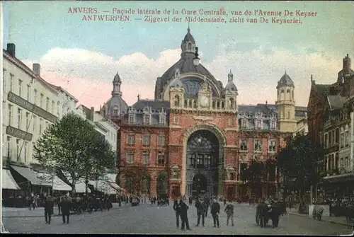 Anvers Antwerpen Facade laterale Gare Centrale Avenue de Keyser Kutsche /  /