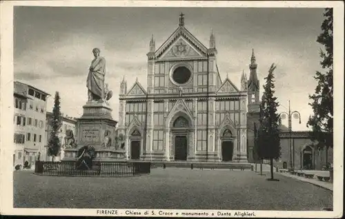 Firenze Toscana Chiesa die S. Croce Monumento Dante Alighieri / Firenze /