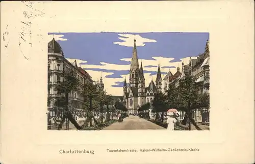 Charlottenburg Tauentzienstrasse Kaiser-Wilhelm-Gedaechtnis-Kirche / Berlin /Berlin Stadtkreis