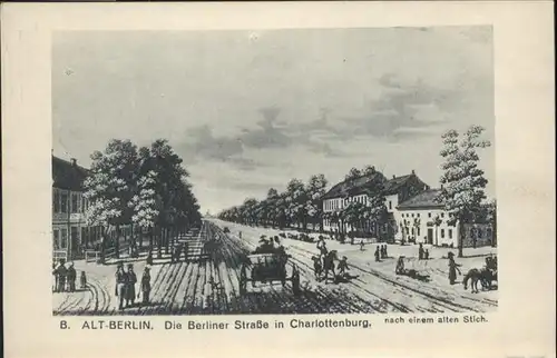 Charlottenburg Alt-Berlin Berliner Strasse / Berlin /Berlin Stadtkreis