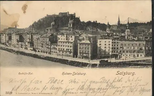 Salzburg Oesterreich Hohen-Salzburg Rudolfs-Kai / Salzburg /Salzburg und Umgebung