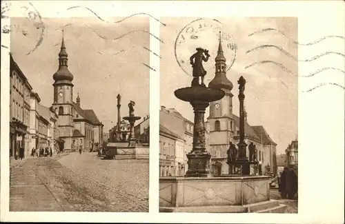 Falknov nad Ohri Kirche Brunnen / Tschechische Republik /