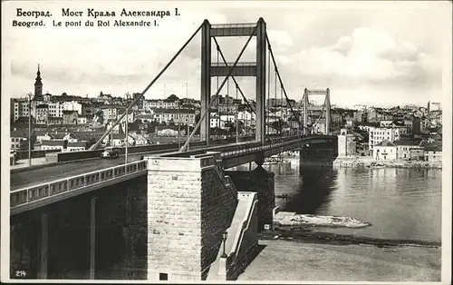 Beograd Belgrad Pont du Roi Alexandre I. / Serbien /