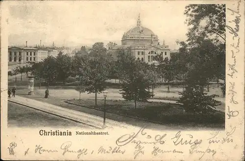 Christiania Kristiania
Oslo
Nationalstheater / Norwegen /