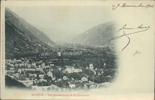 Luchon Haute-Garonne Vue generale prise de la Chaumiere / Bagneres-de-Luchon /Arrond. de Saint-Gaudens