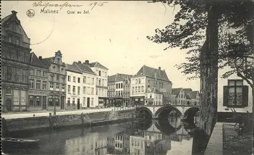 Malines Mechelen Flandre Quai au Sel / Mechelen /Antwerpen