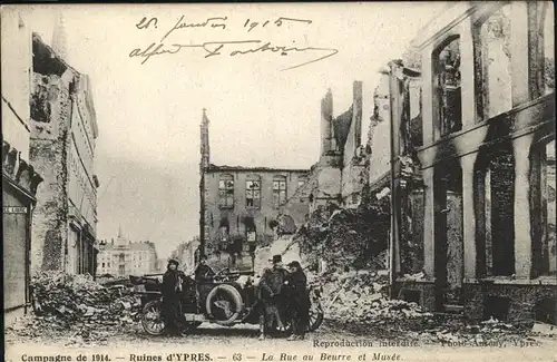 Ypres Ypern West Vlaanderen Ruines 1914 /  /