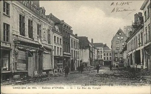 Ypres Ypern West Vlaanderen Campagne de 1914 /  /