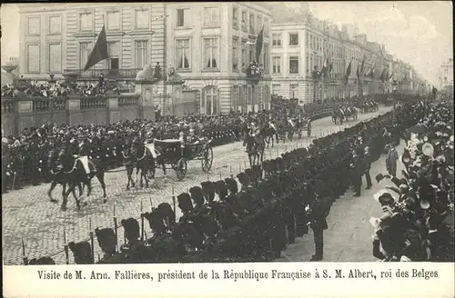 Bruessel Bruxelles Fallieres, president de la Republique Francaise /  /