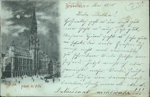 Bruxelles Bruessel Hotel de Ville /  /